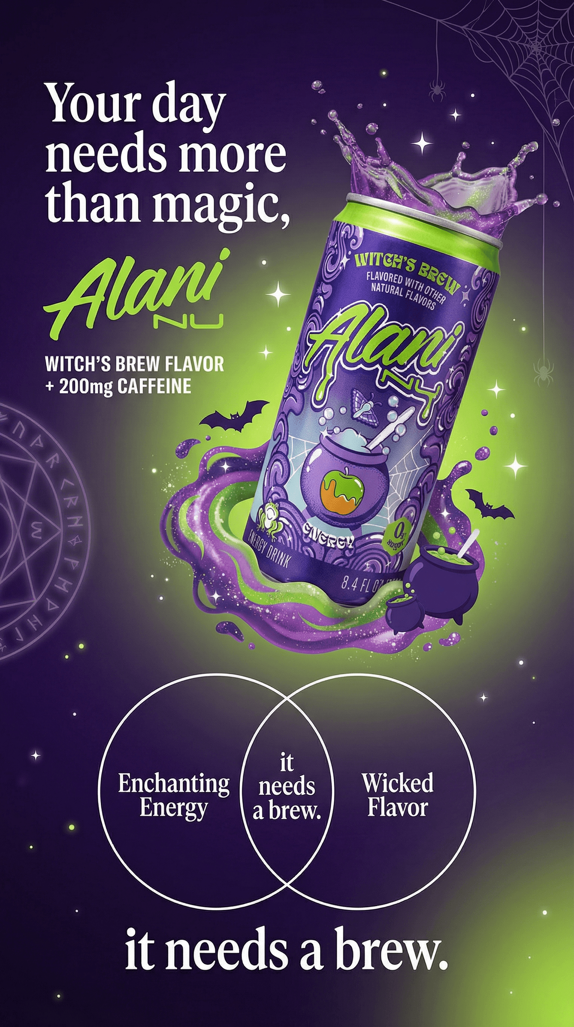 Alani Nu portrait ad created with AdDogs
