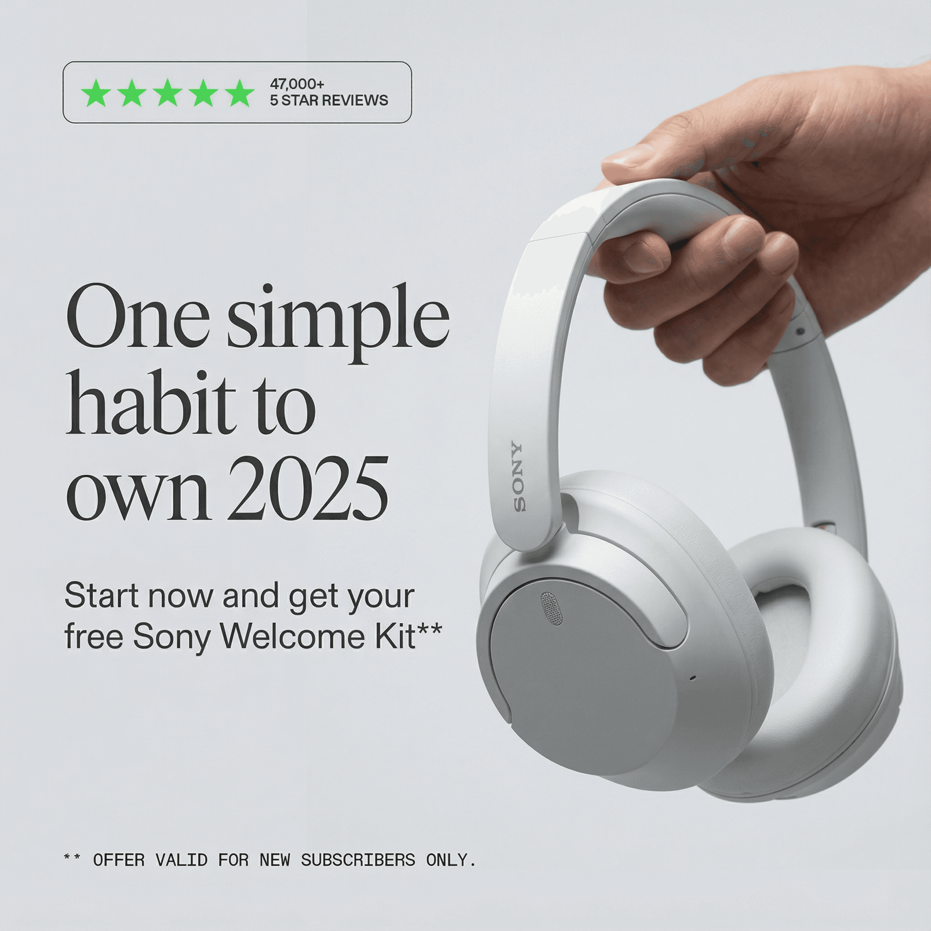 SONY Headphones ad created with AdDogs