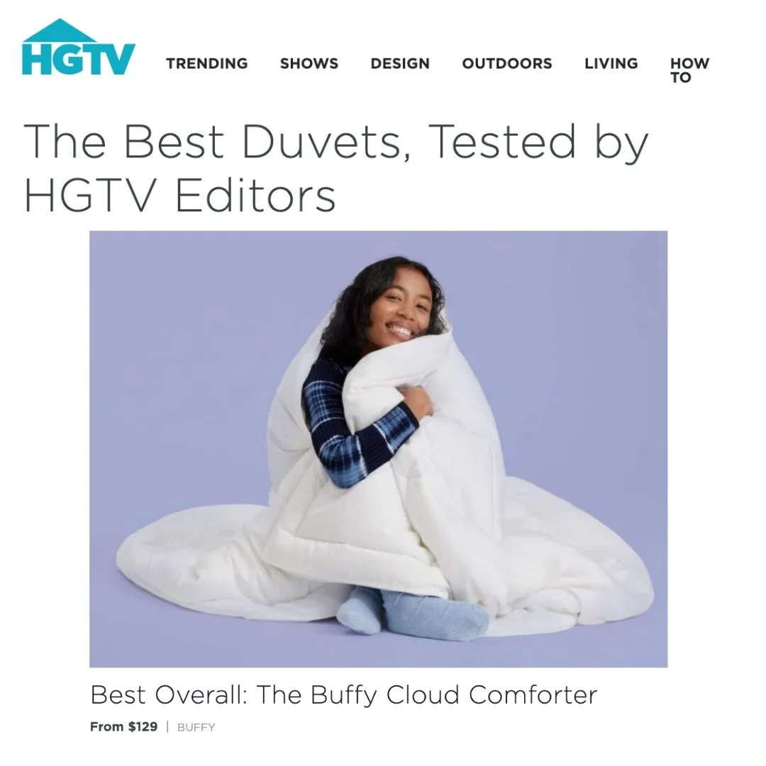 HGTV Buffy Comforter — Playful Lifestyle Shot
