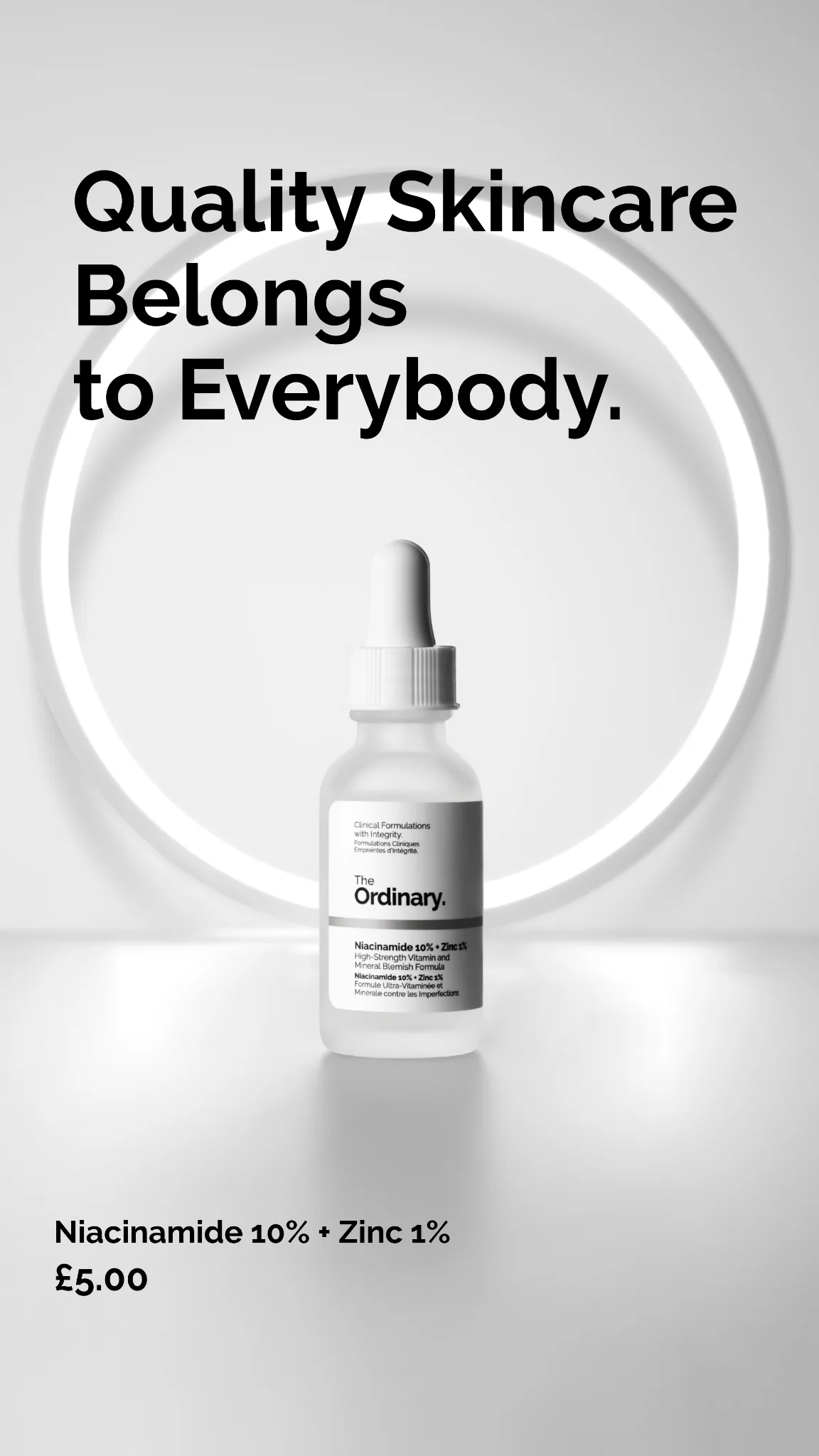 The Ordinary Niacinamide — Minimalist Hero Shot