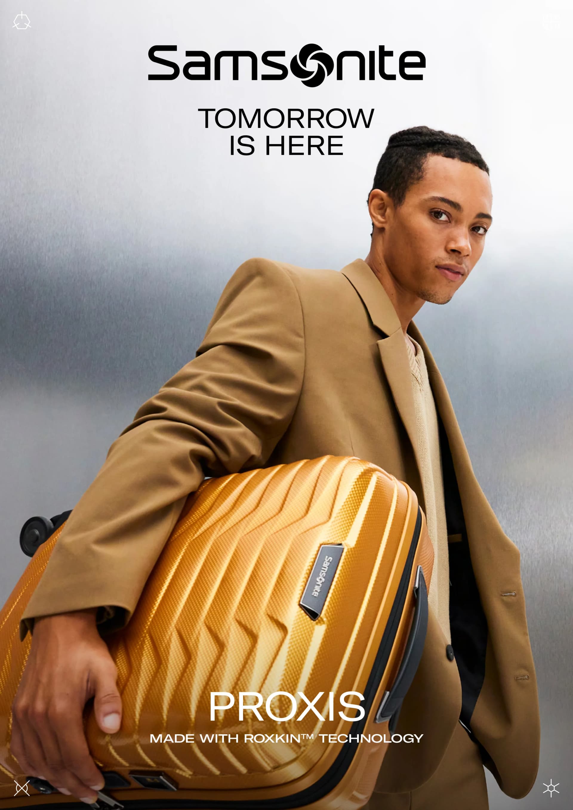 Samsonite Proxis — Dynamic Lifestyle Shot