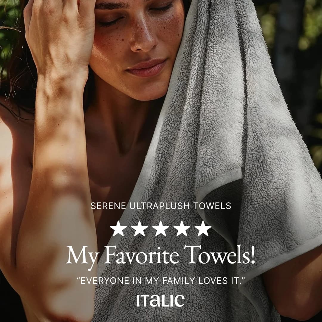 Italic Serene Towels — Lifestyle Testimonial