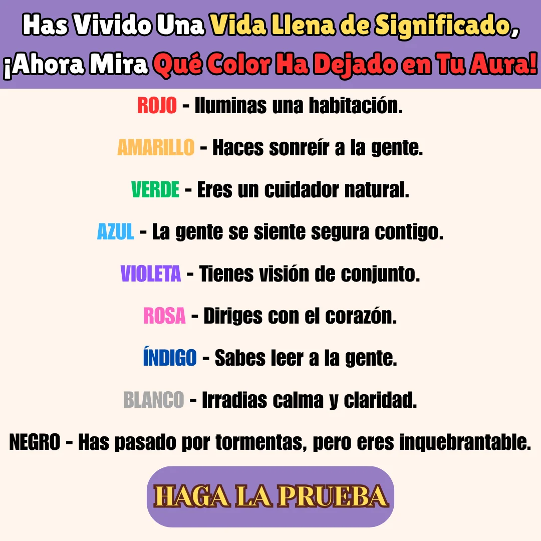 Aura Color Quiz — Vibrant Text Layout