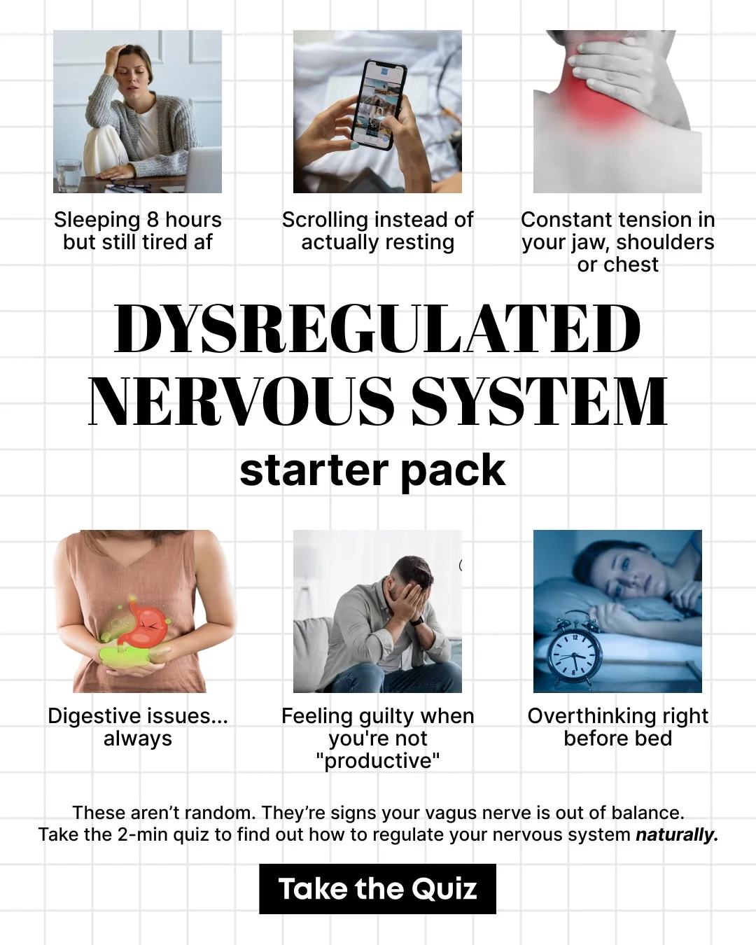 Dysregulated Nervous System — Symptom Grid Collage