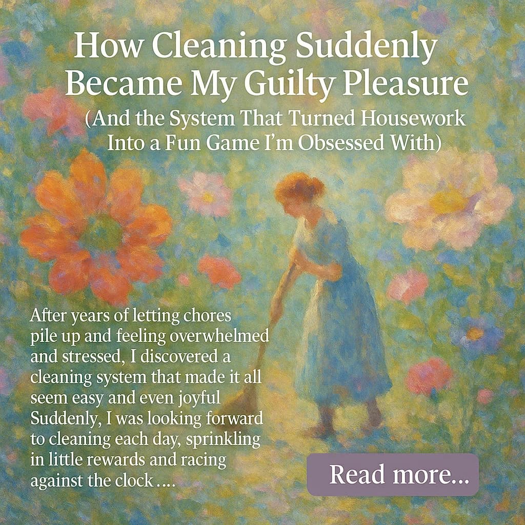 Guilty Pleasure Cleaning — Impressionistic Text Overlay