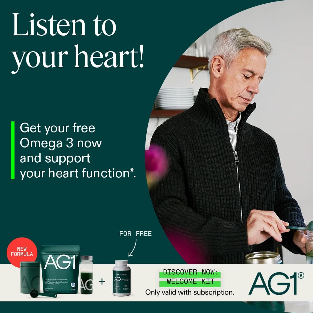 AG1 Heart Health — Split Screen Offer