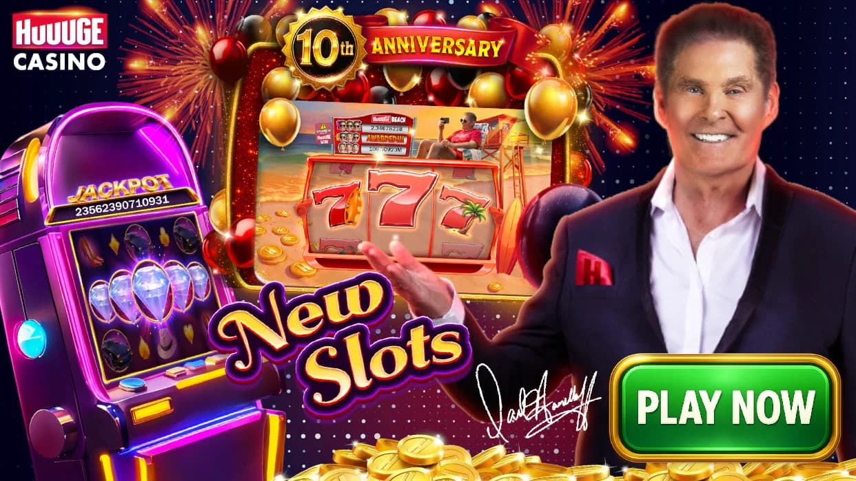 Huuuge Casino — Celebrity & Game Collage