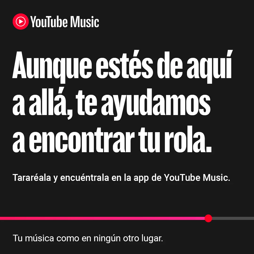 YouTube Music — Bold Text-Heavy Feature Ad