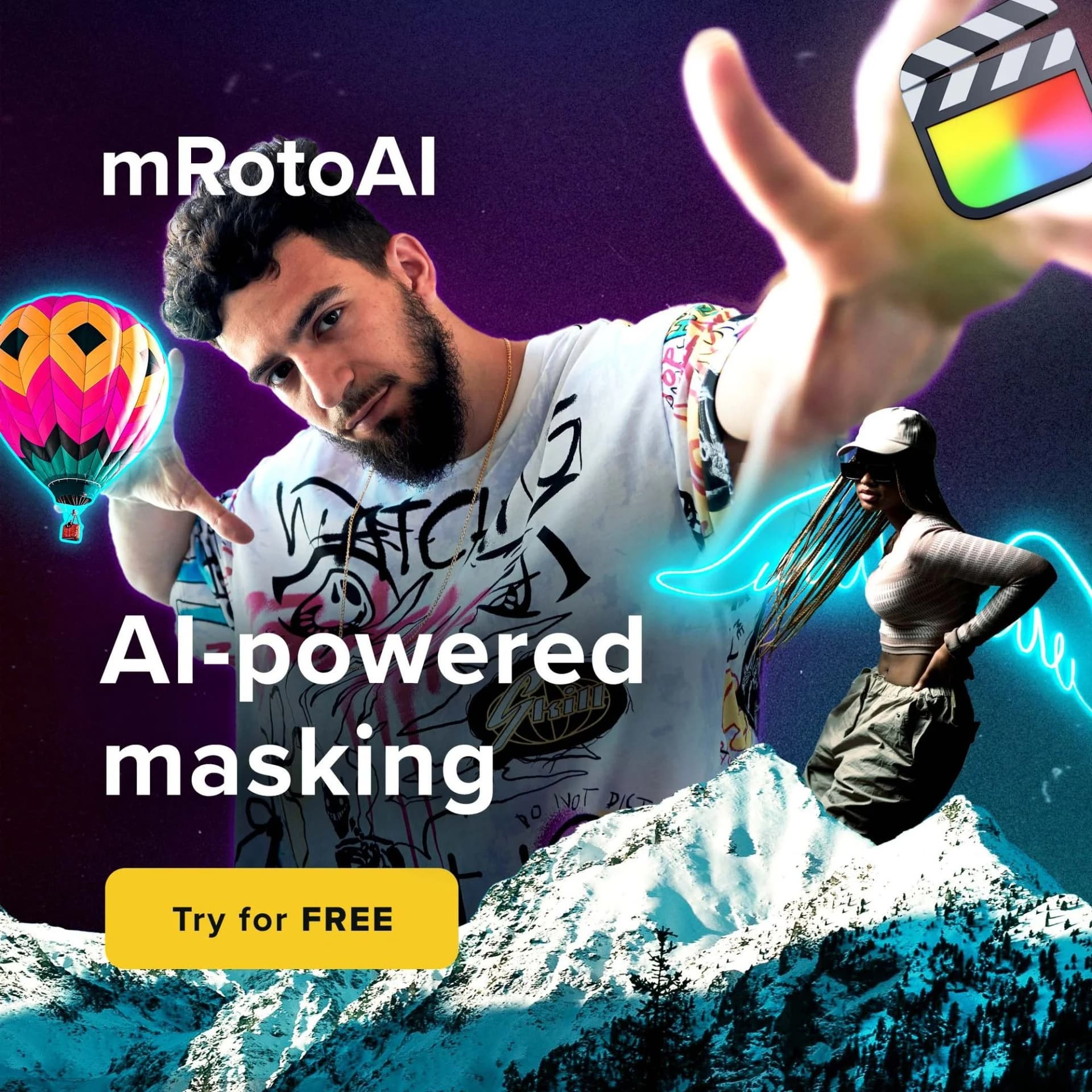 mRotoAI — Dynamic AI Masking Collage