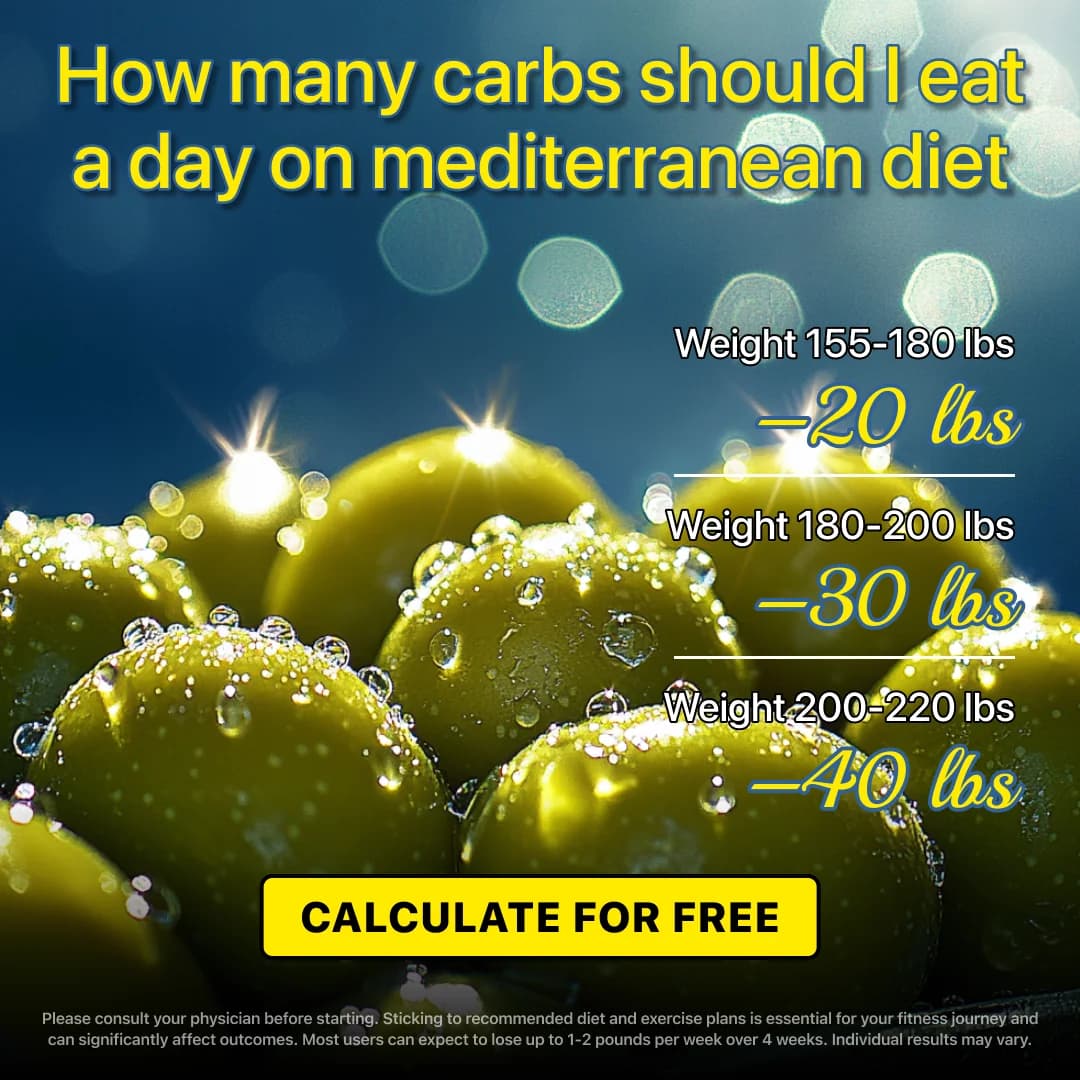 Mediterranean Diet Carbs — Text Over Olives