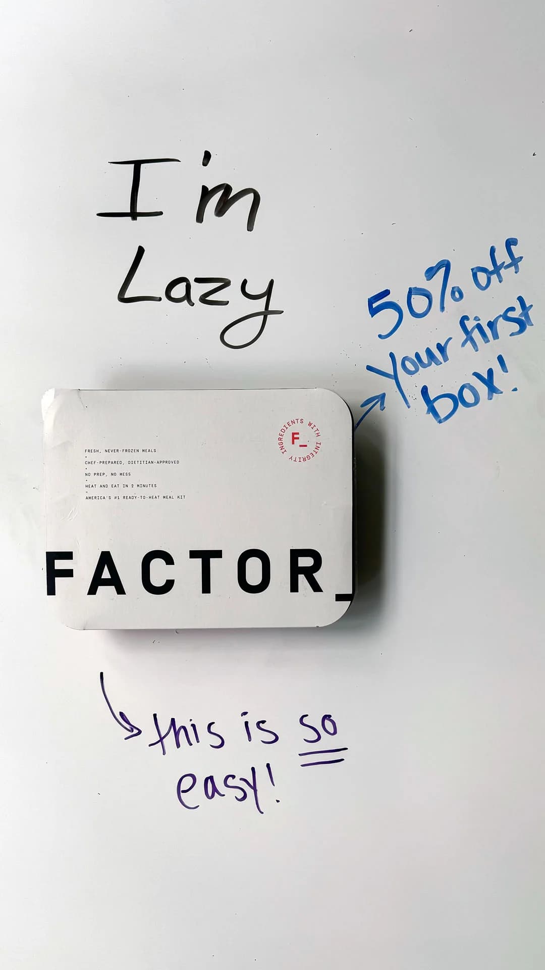 FACTOR_ Meal Kit — Whiteboard Benefit Highlight