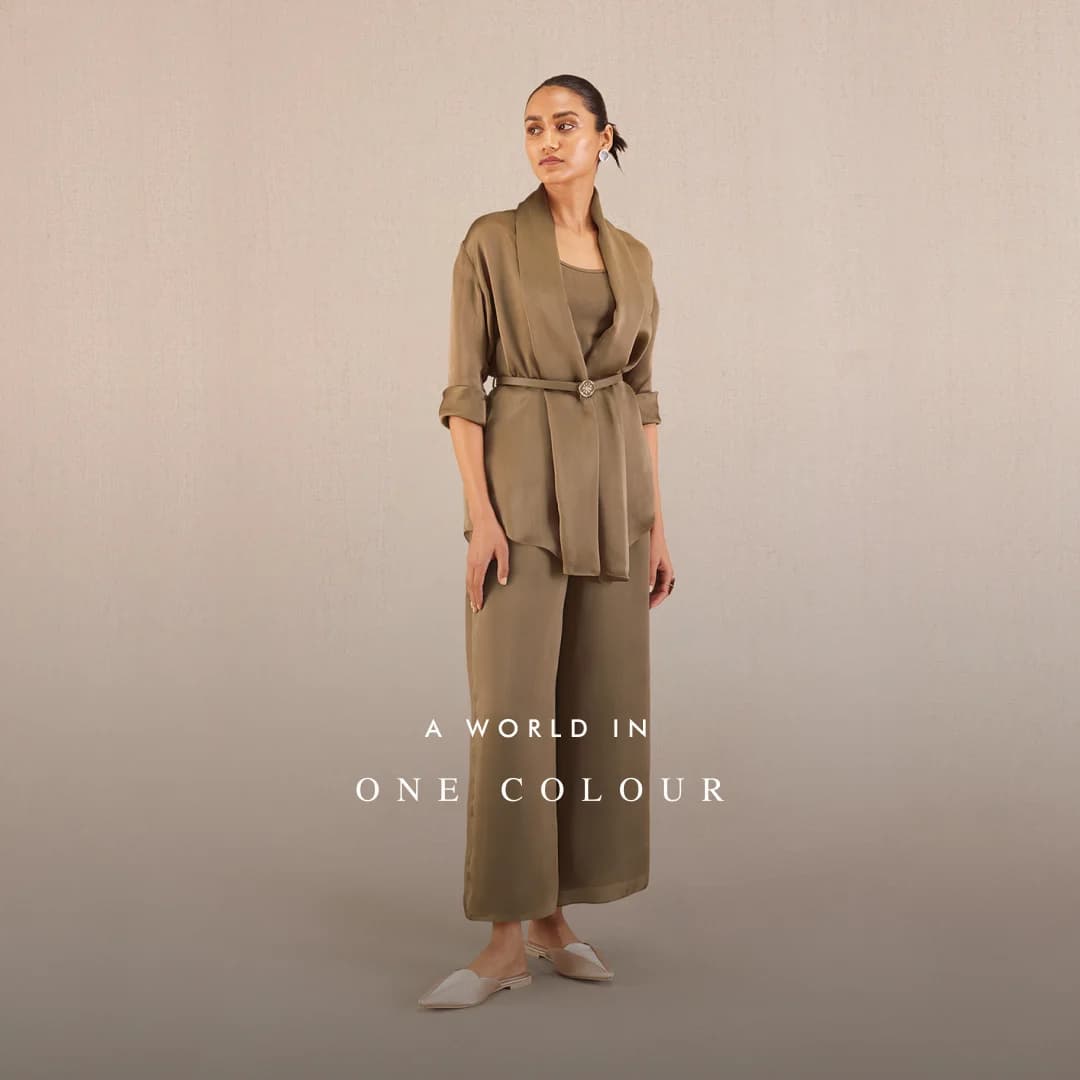 Monochromatic Fashion — Elegant Full-Body Shot