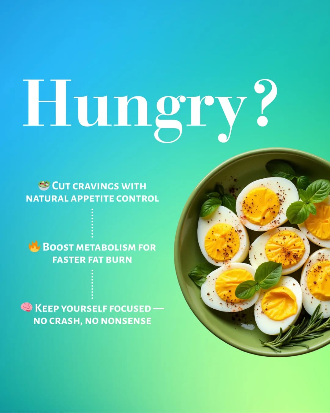 Hungry? Eggs & Benefits — Vibrant Split Screen