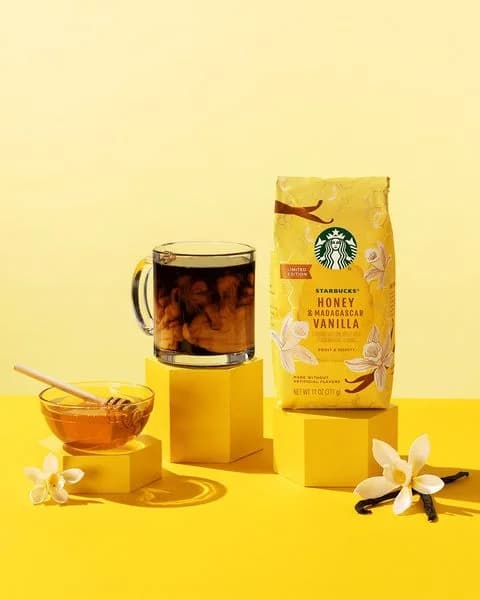 Starbucks Honey Vanilla Coffee — Vibrant Product Display