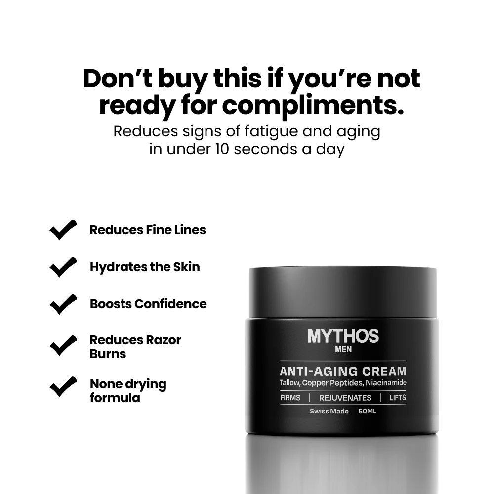 MYTHOS MEN Anti-Aging Cream — Product & Benefit List