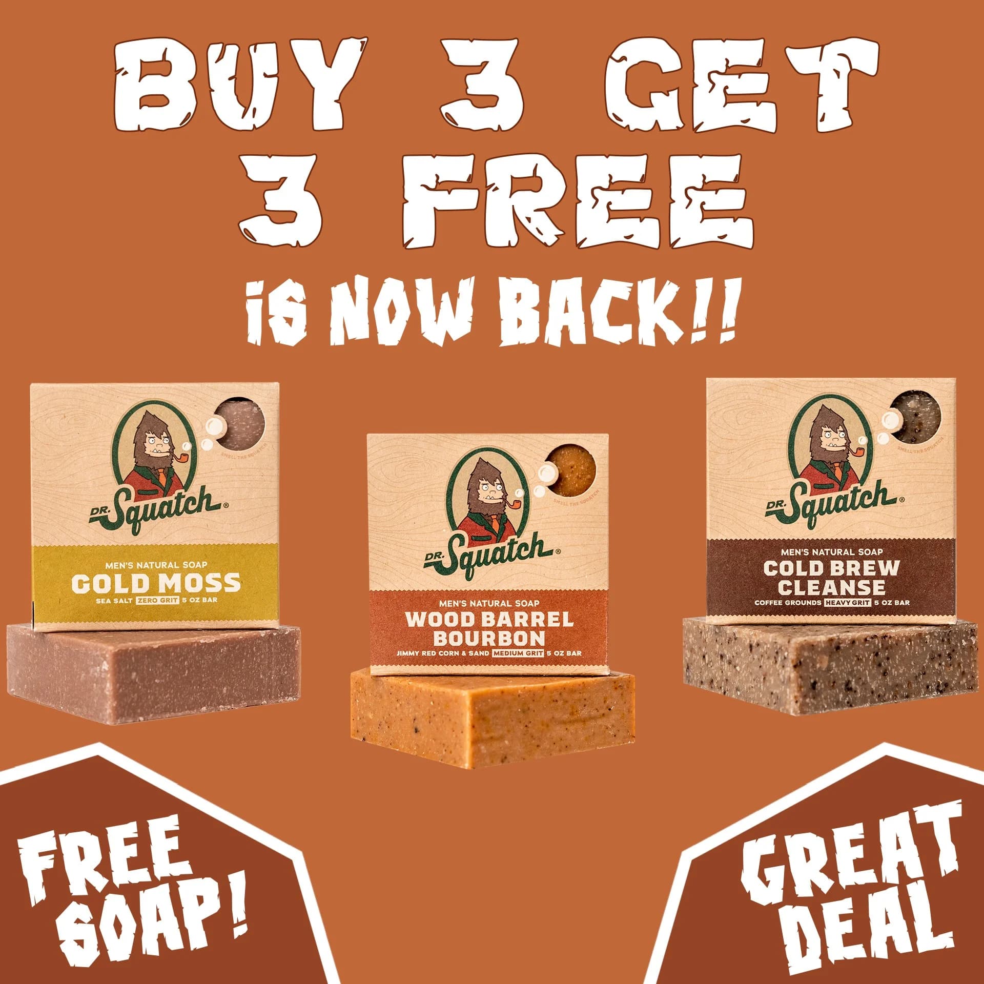Dr. Squatch Buy 3 Get 3 Free — Product Grid