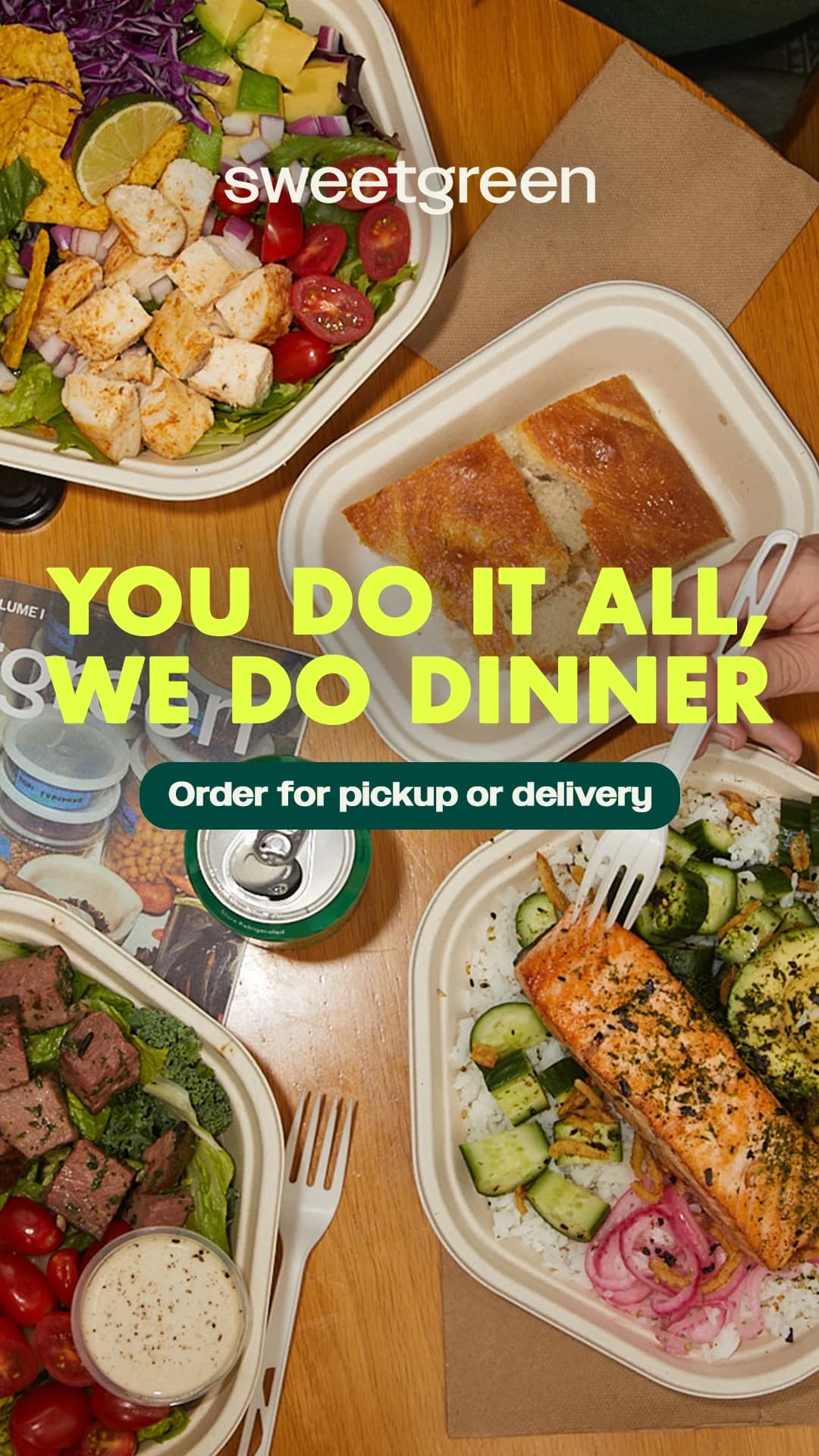 Sweetgreen — Overhead Meal Spread