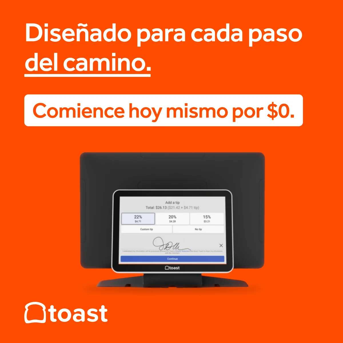 Toast POS System — Bold Product on Background