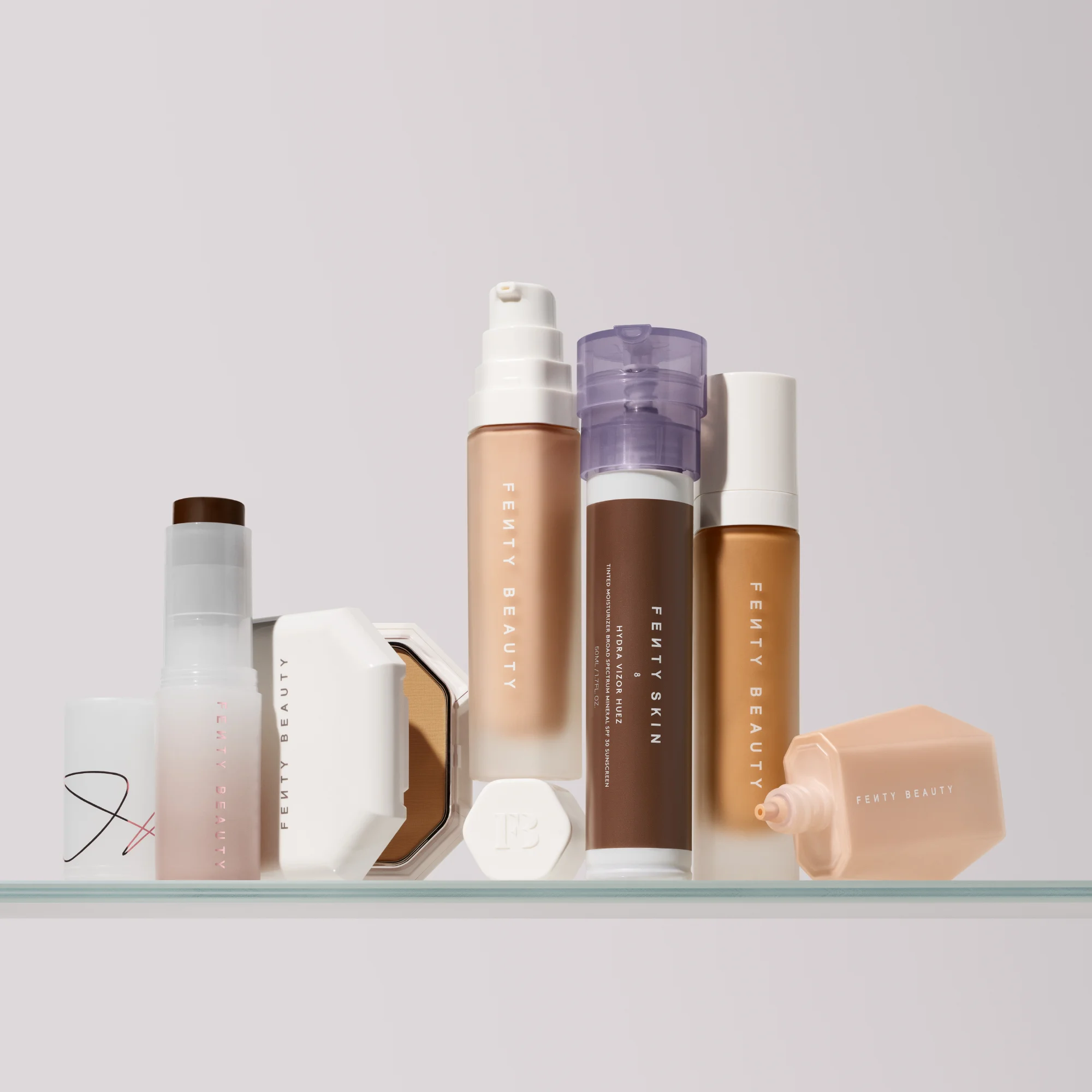 Fenty Beauty Complexion Range — Clean Shelf Display