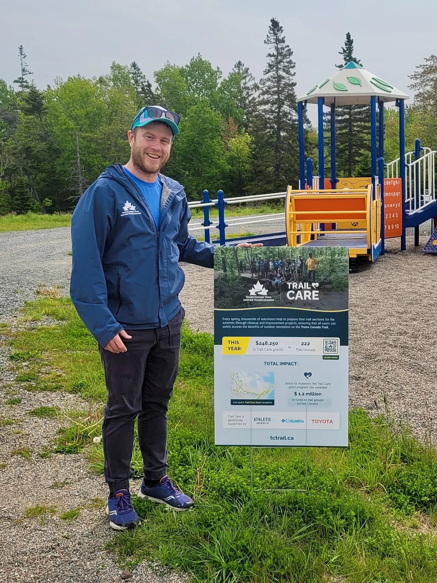 Trans Canada Trail — Man with Informational Sign