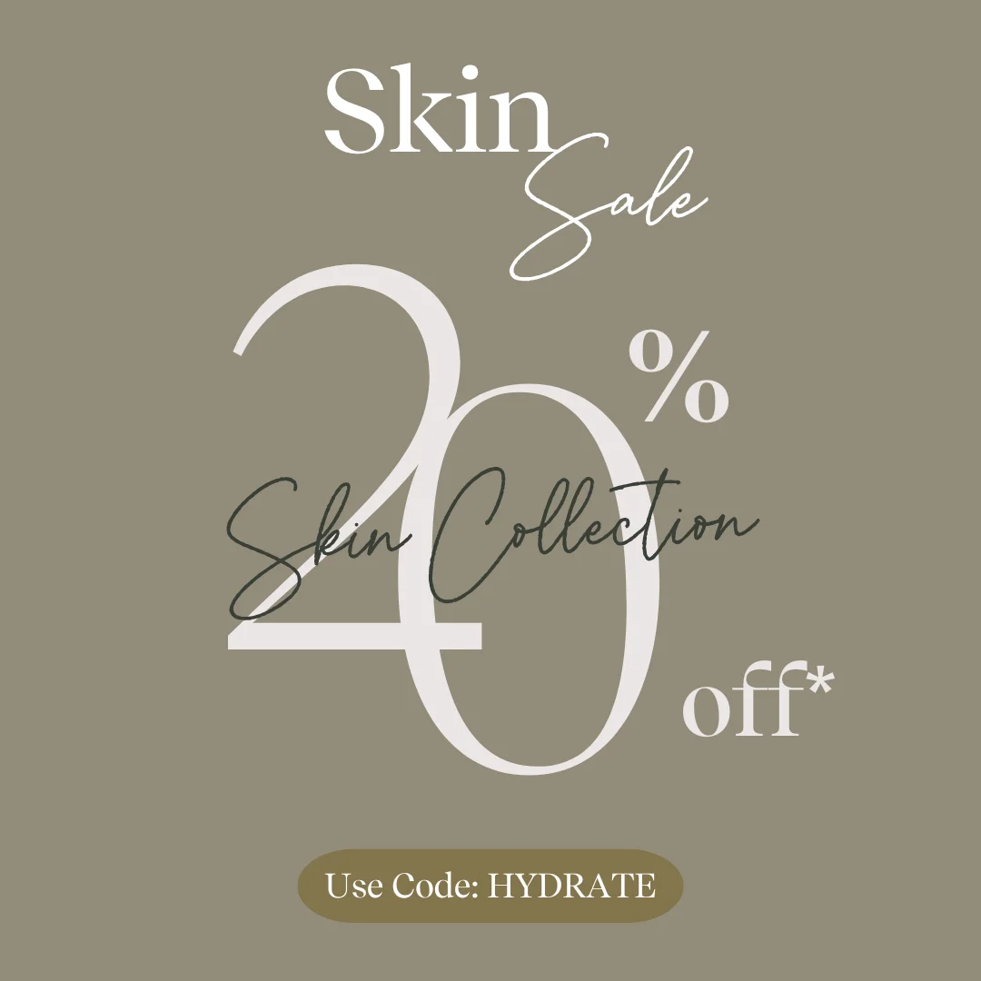 Skin Collection Sale — Muted Text Overlay