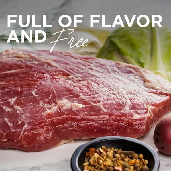 Raw Brisket & Spices — Food Hero Shot