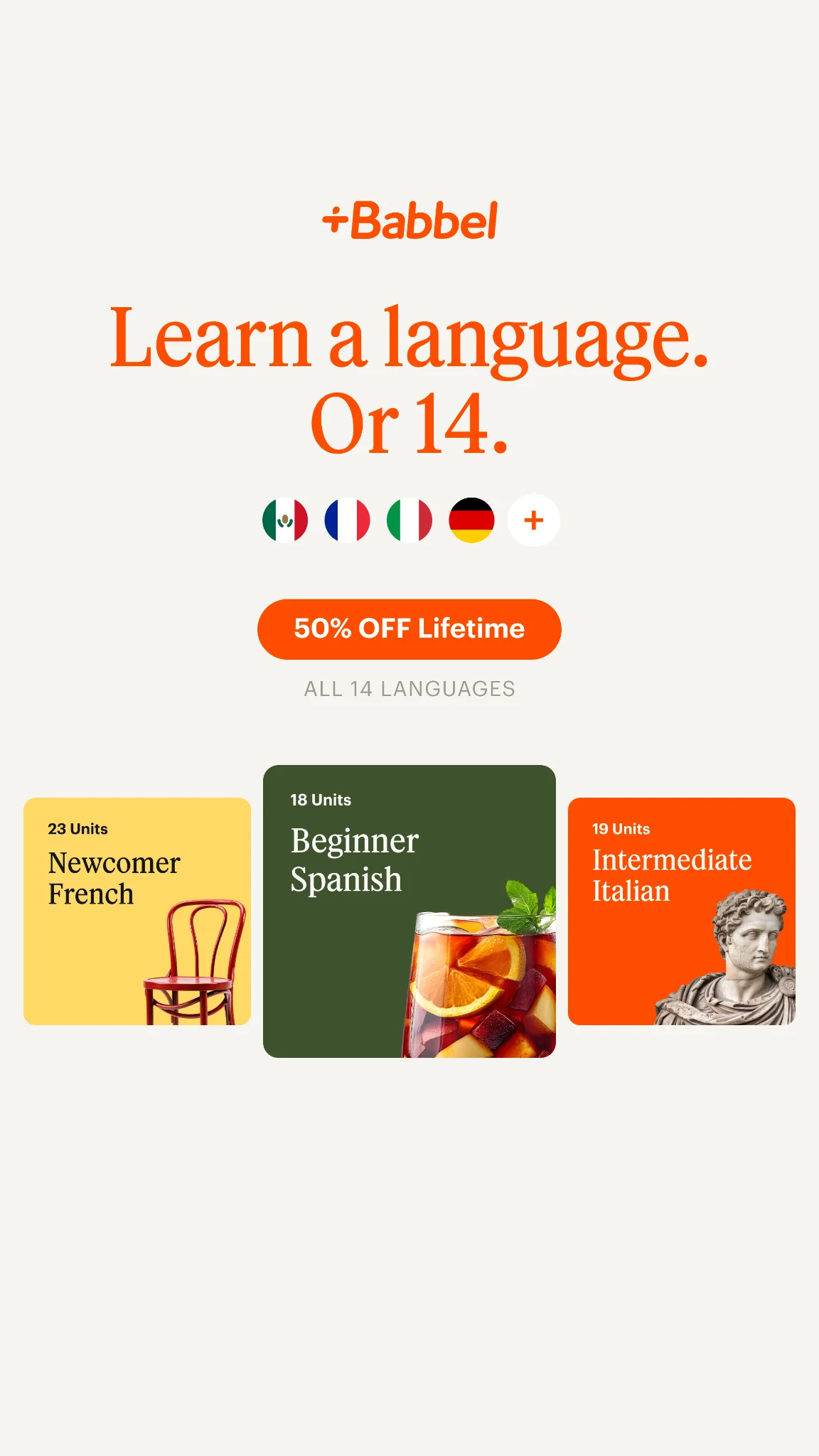 Babbel — Multi-Language Offer Grid