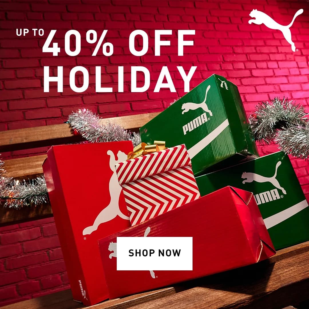 Puma Holiday Sale — Festive Product Stack