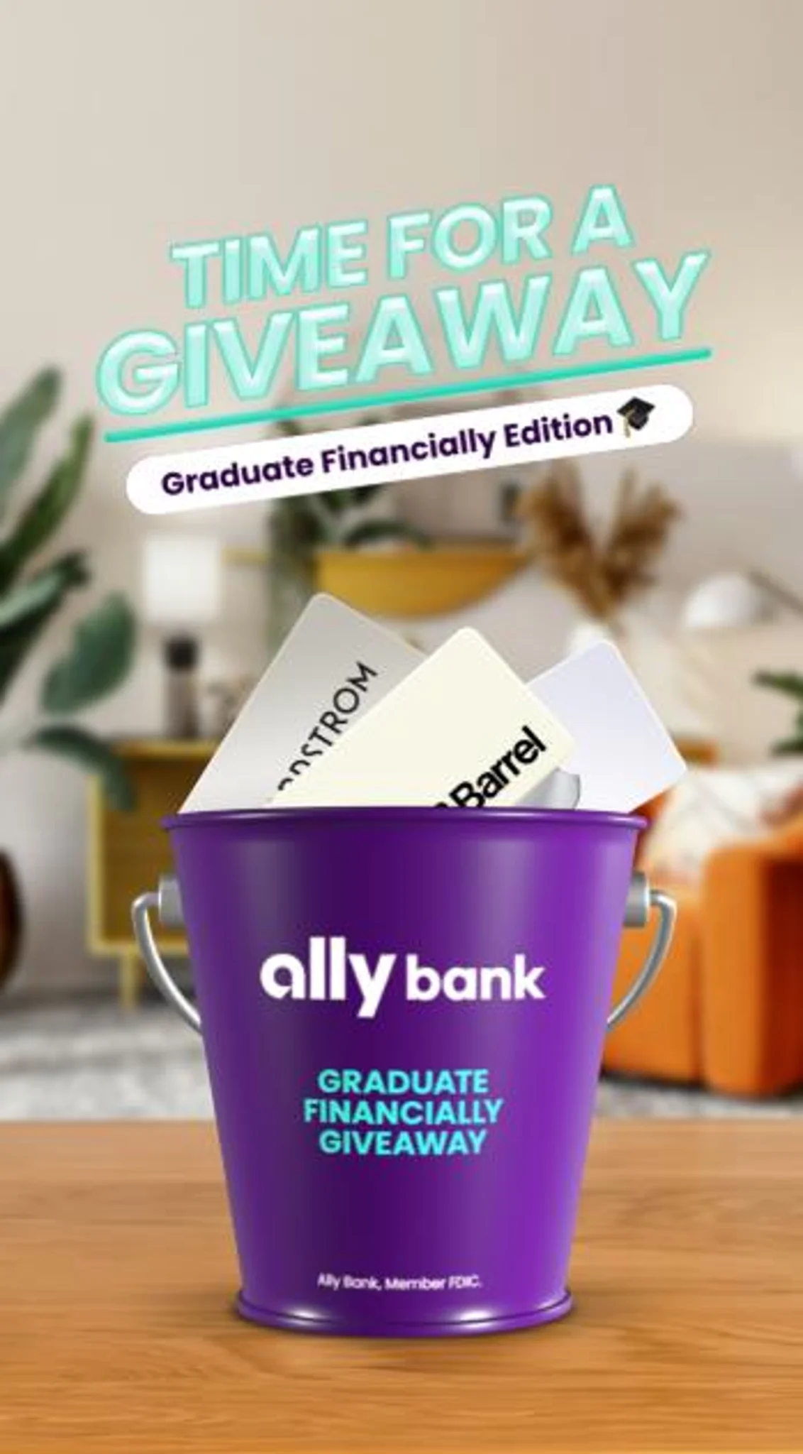 Ally Bank Giveaway — Vibrant Product on Background