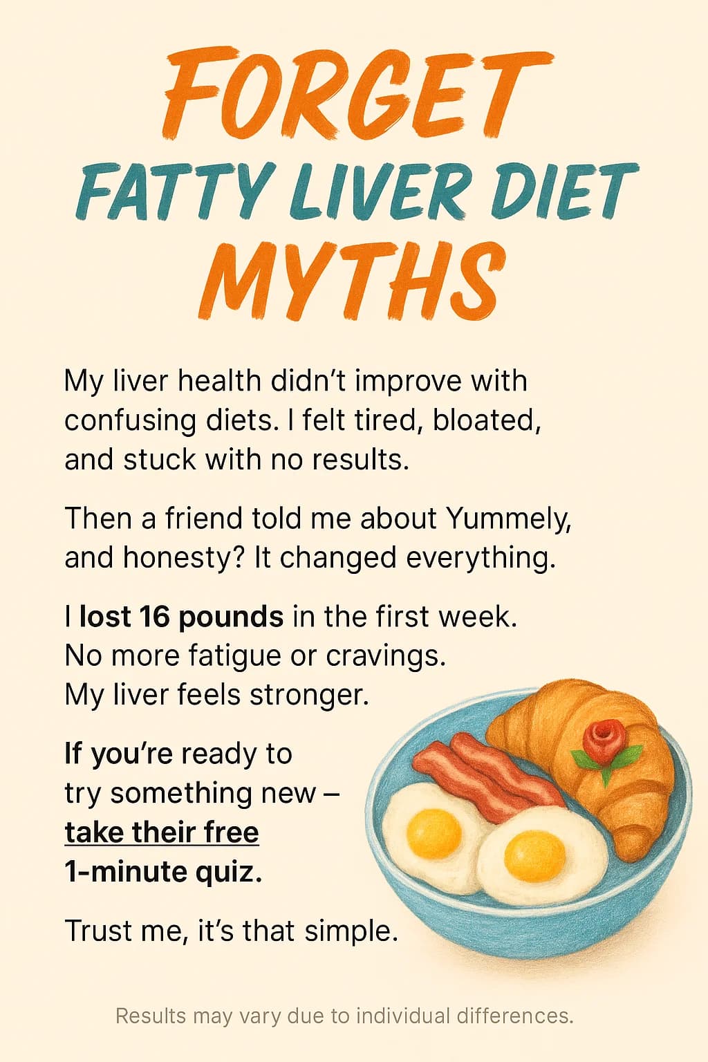 Yummely Fatty Liver — Testimonial Text & Illustration