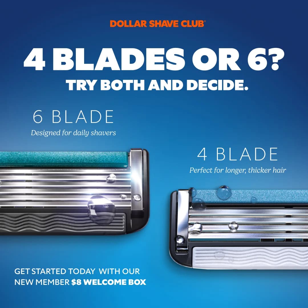 Dollar Shave Club — Blade Comparison Layout
