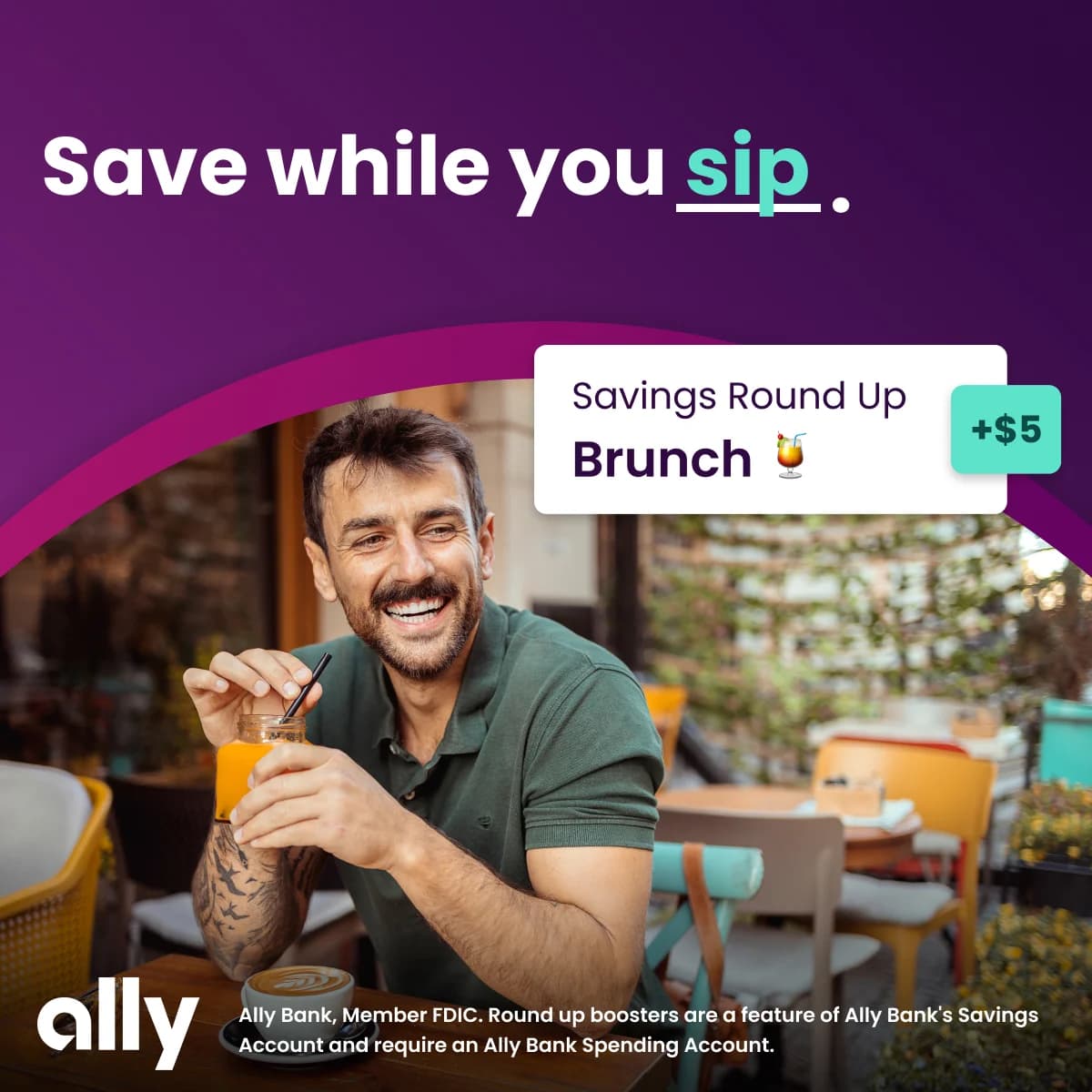 Ally Bank — Lifestyle with UI Overlay