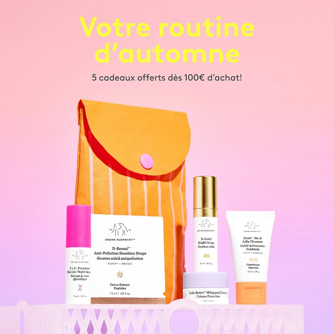 Drunk Elephant Autumn Routine — Vibrant Product Display