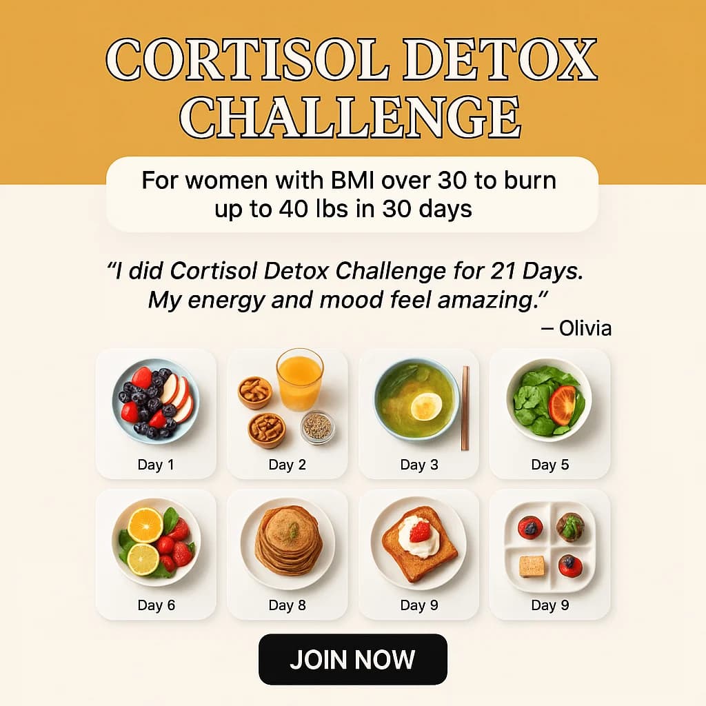 Cortisol Detox Challenge — Testimonial Grid