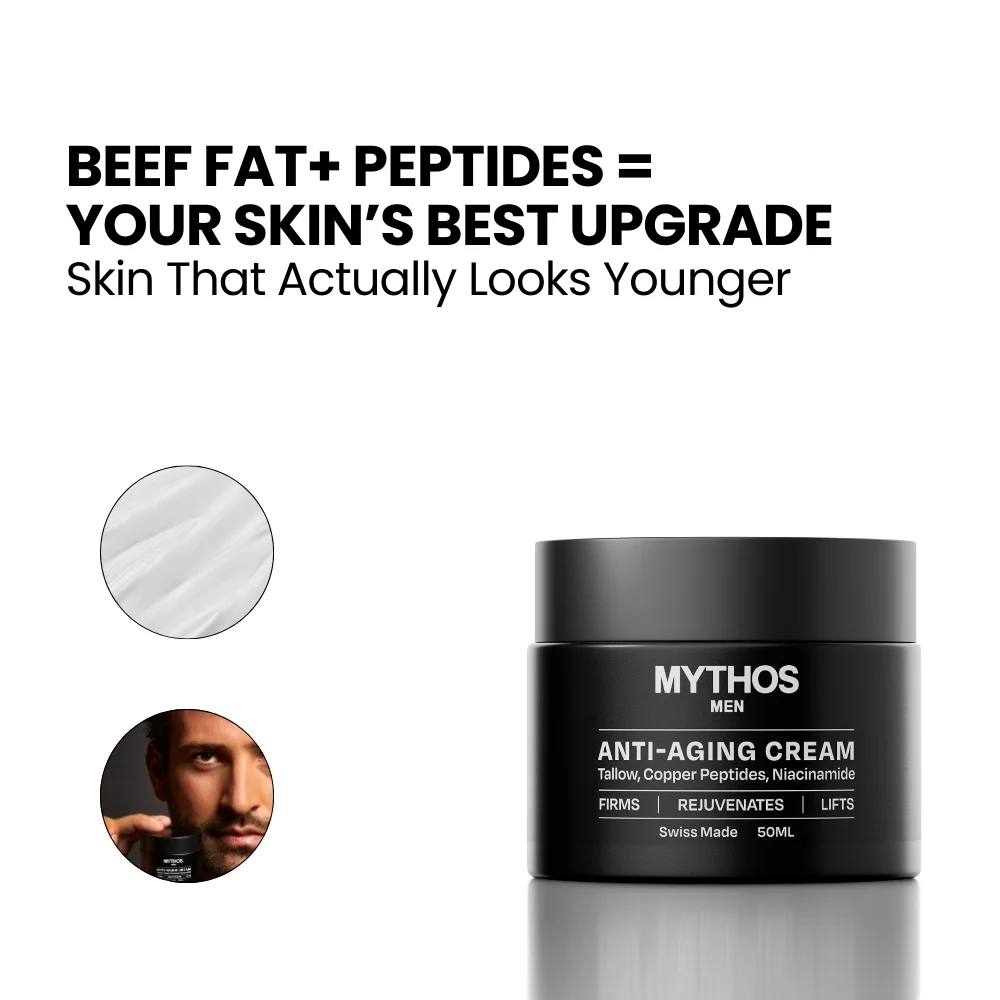 Mythos Men Anti-Aging Cream — Bold Product Focus
