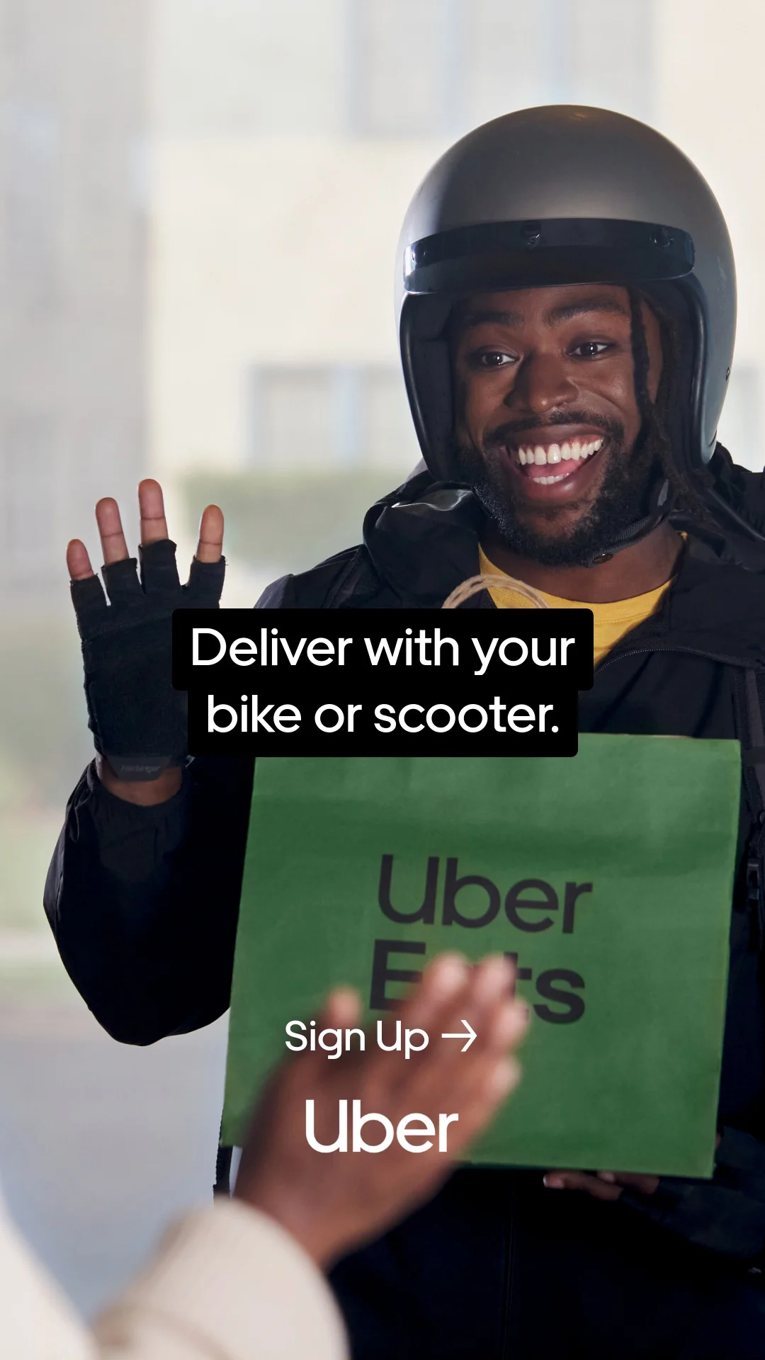 Uber Driver Recruitment — Smiling Deliverer Lifestyle