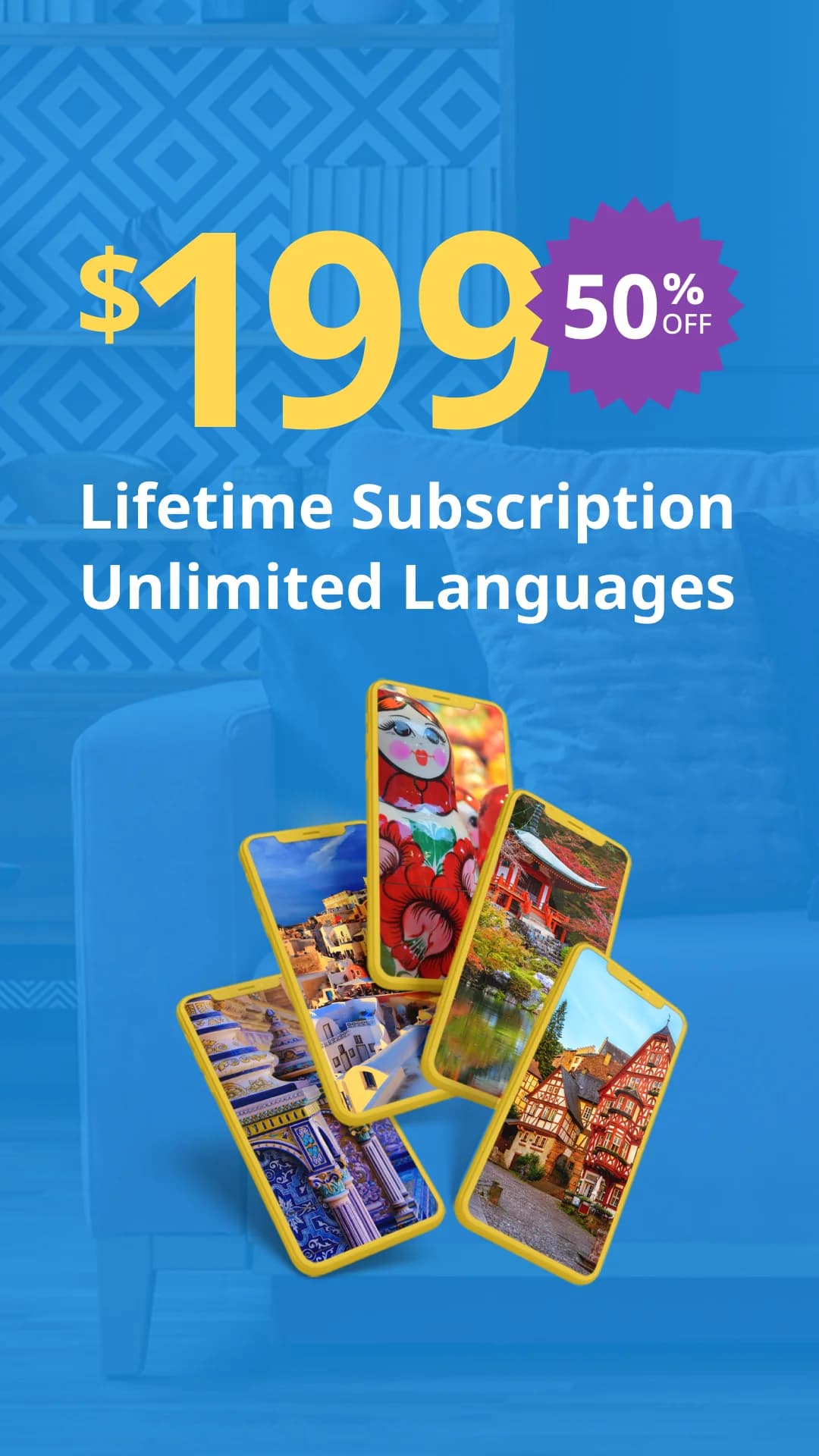 Language App — Bold Price Offer Layout