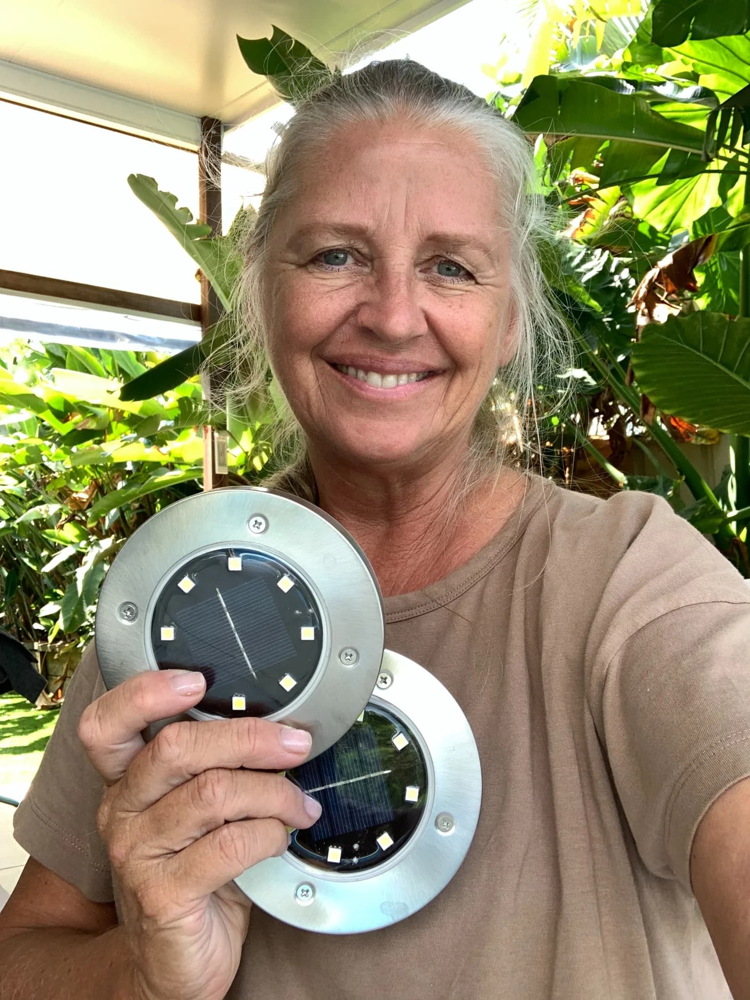 Solar Ground Lights — Authentic Lifestyle Shot