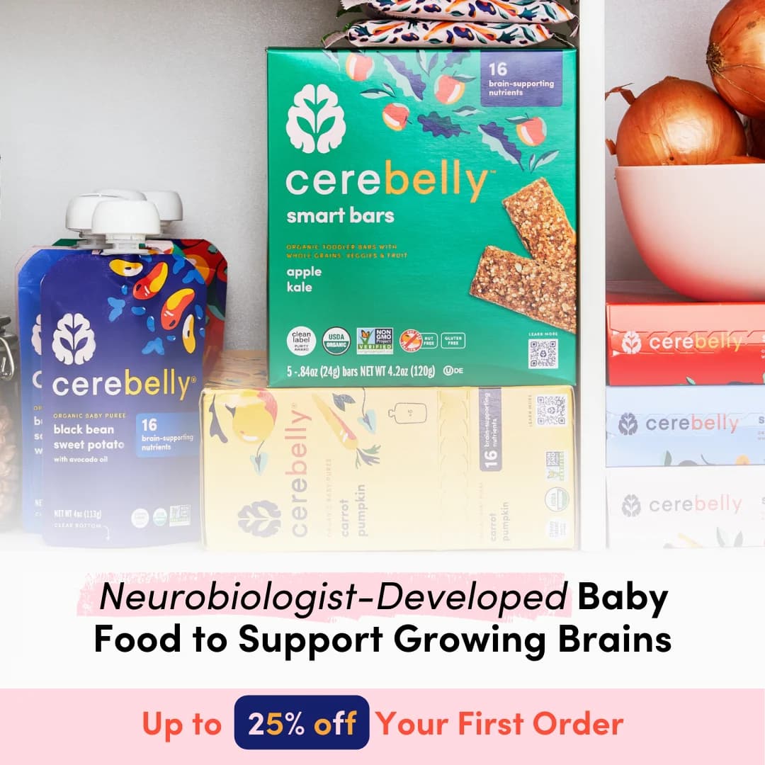 Cerebelly Baby Food — Varied Product Shelf Display