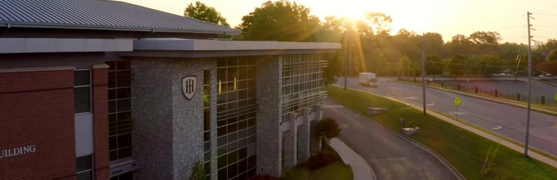 IH School — Modern Campus Exterior Shot
