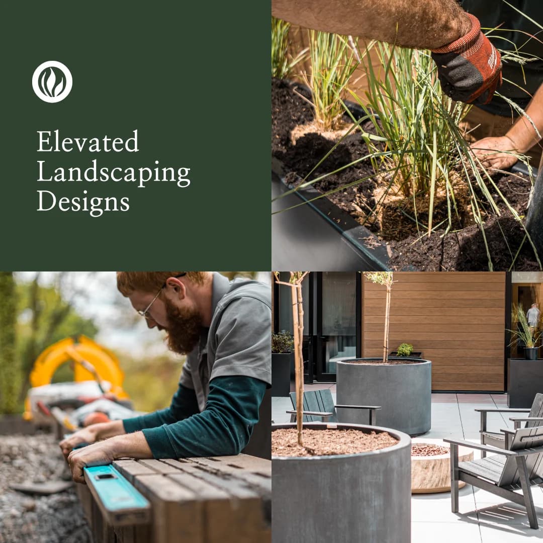 Elevated Landscaping Designs — Service Grid Collage