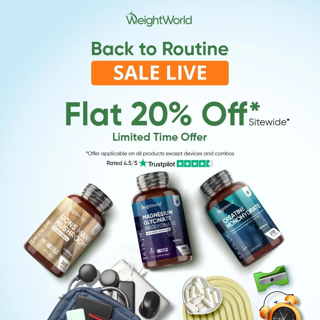 WeightWorld Back to Routine Sale — Product Flat Lay