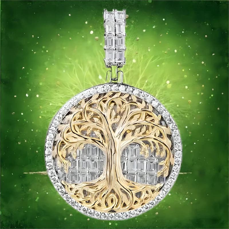 Diamond Tree of Life Pendant — Vibrant Hero Shot