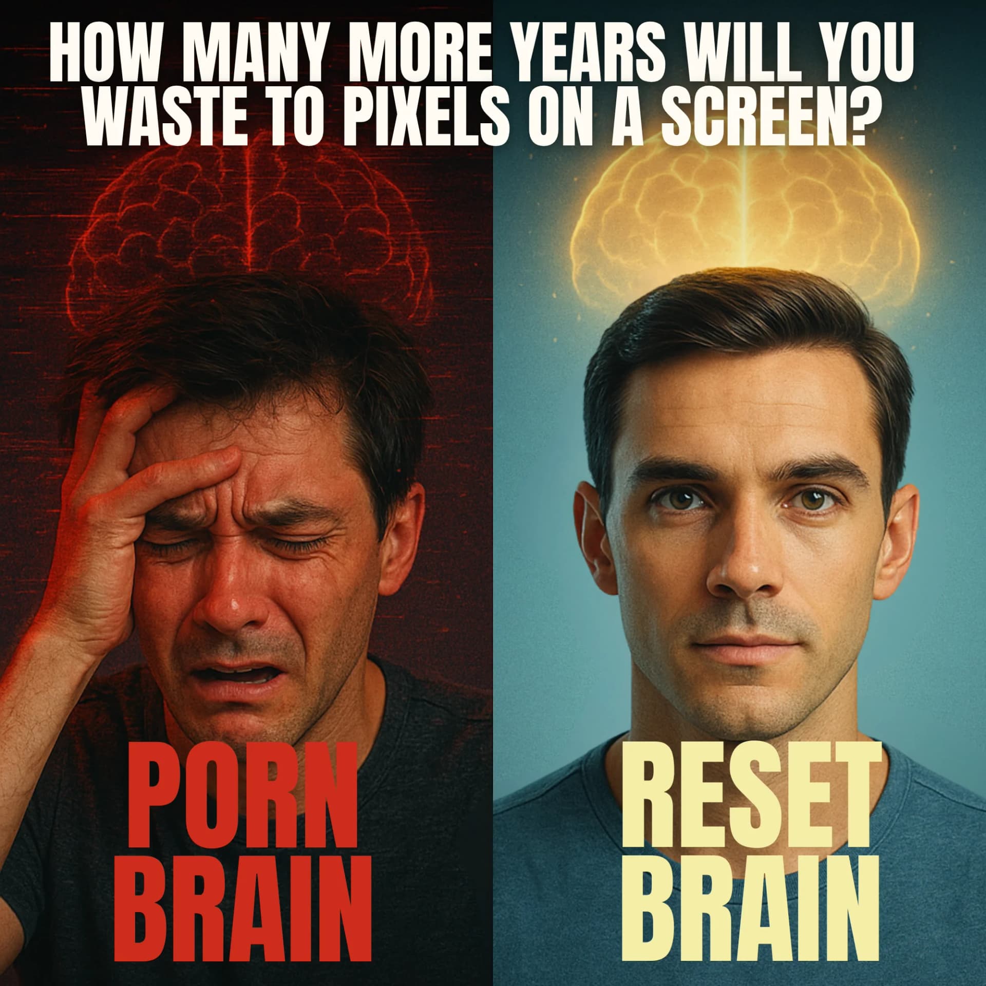 Porn Brain vs. Reset Brain — Split Screen Comparison