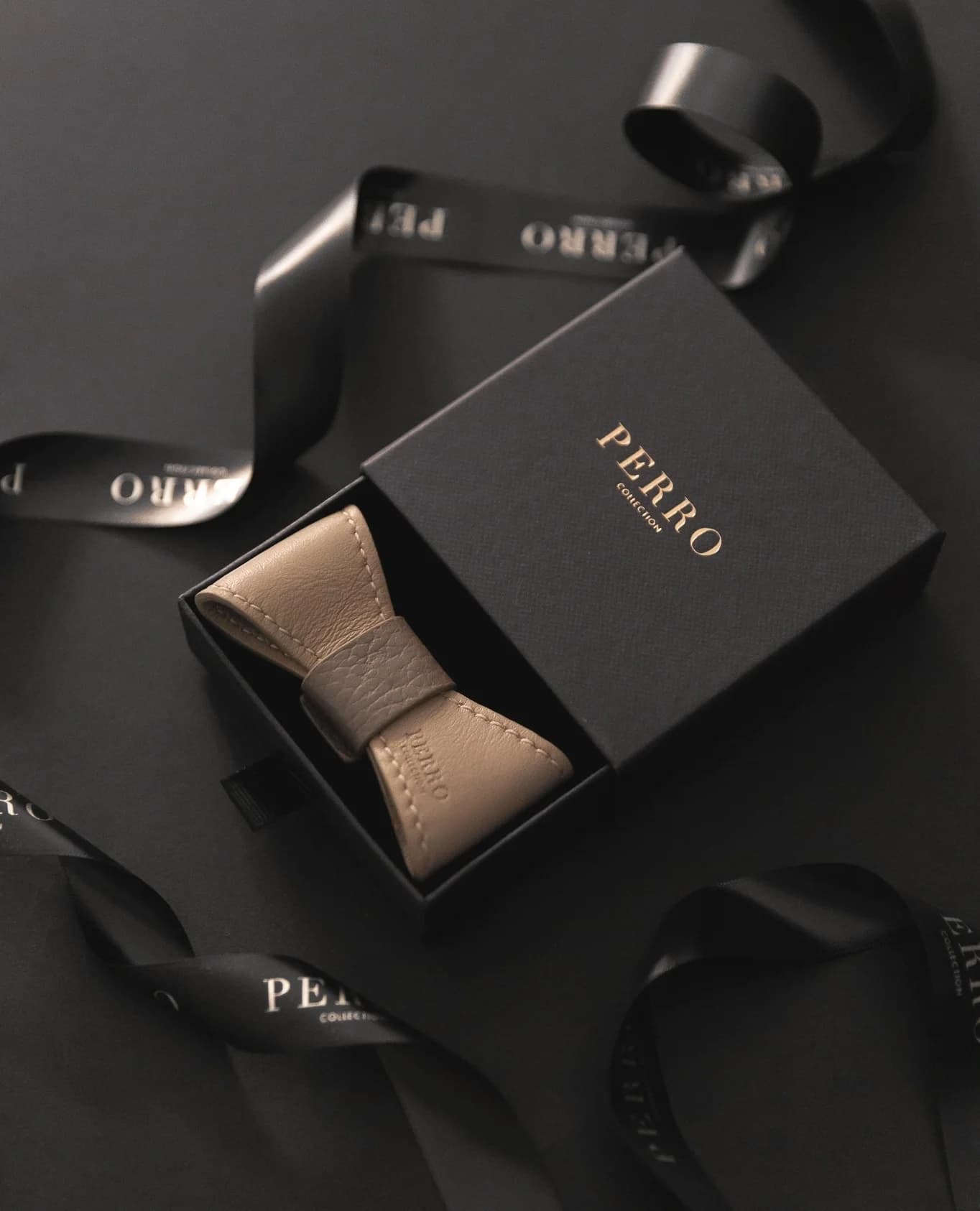 PERRO Collection — Luxury Pet Bow Tie Flat Lay