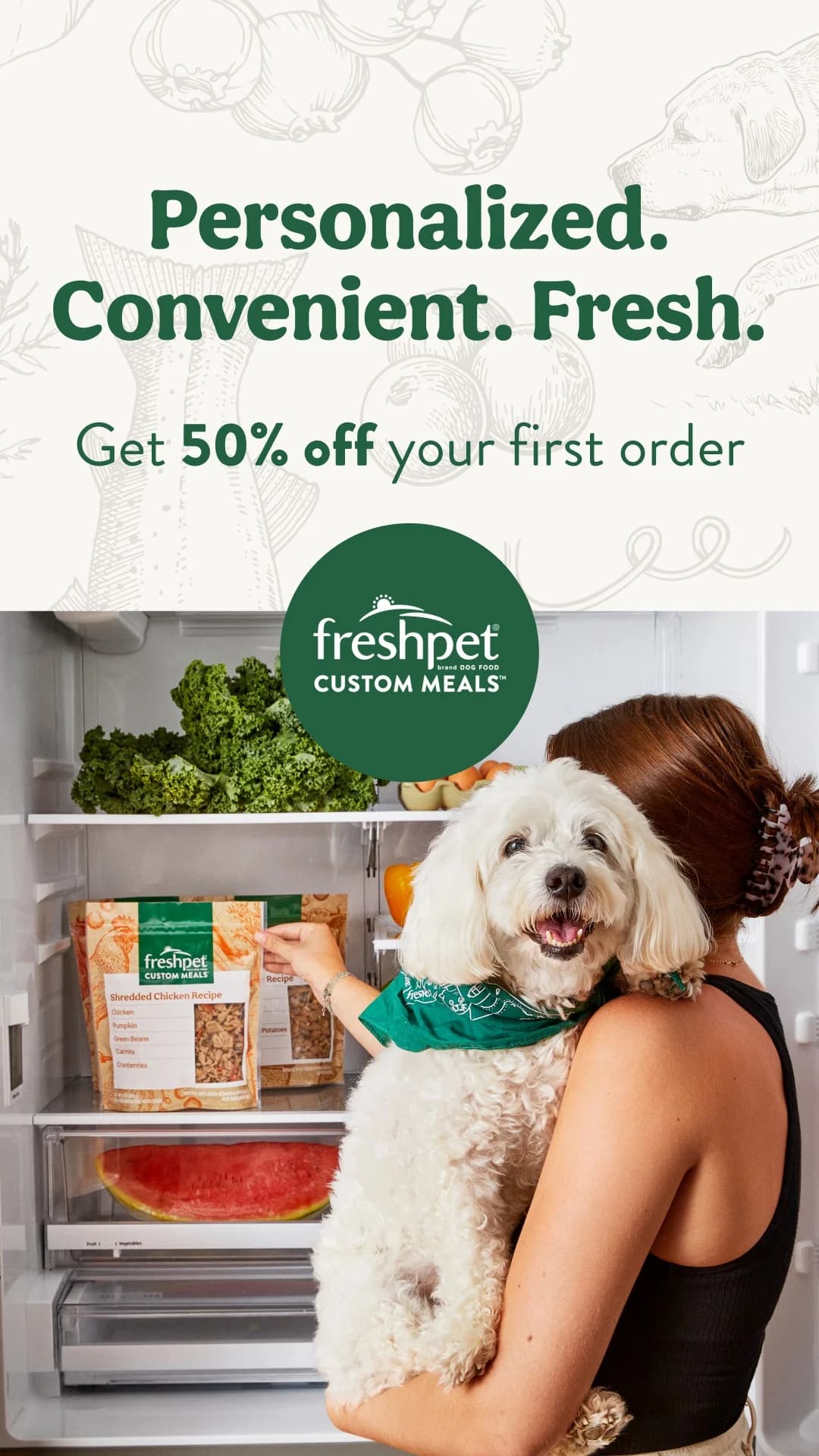 Freshpet Custom Meals — Lifestyle Fridge Shot