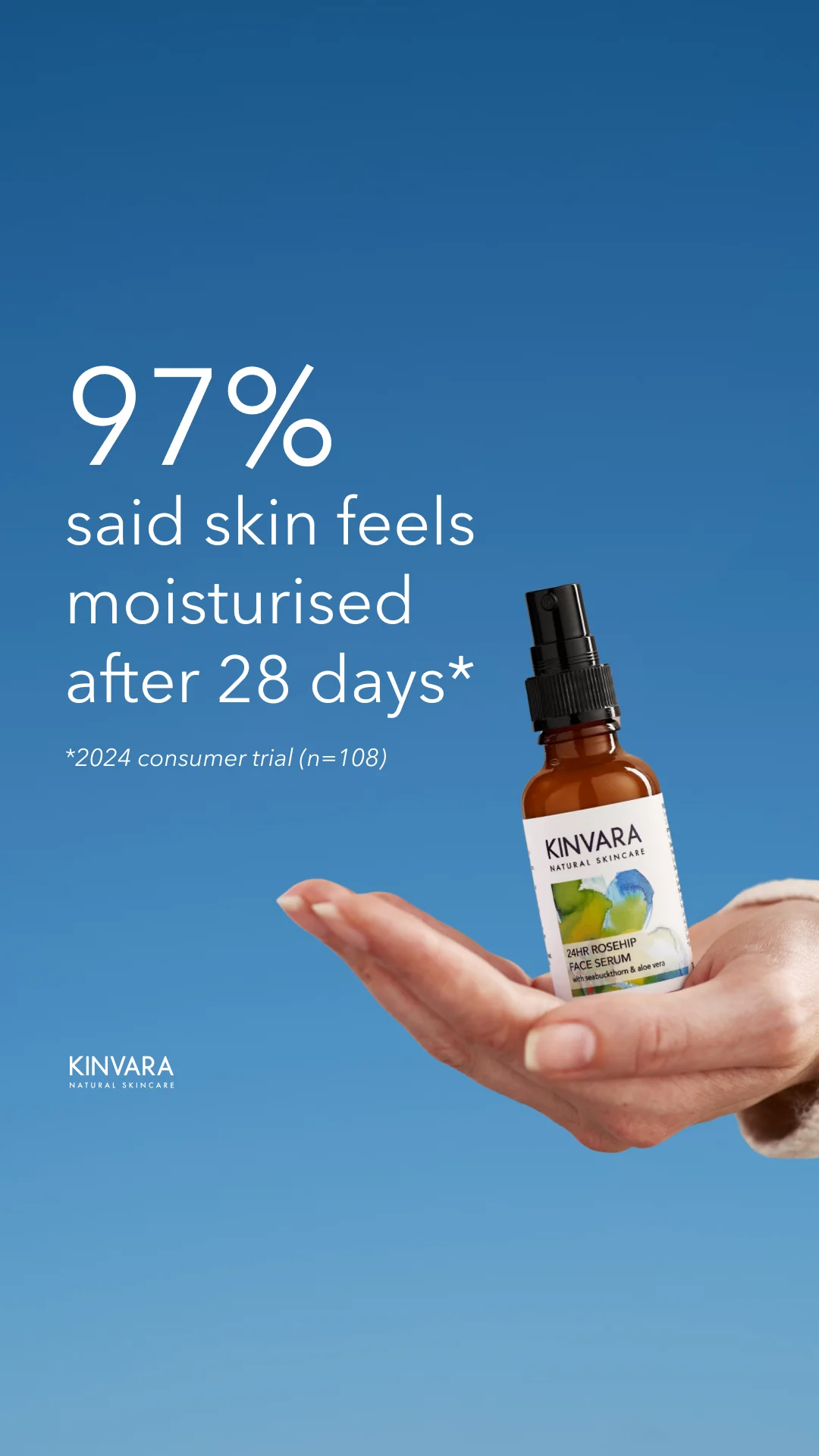 Kinvara Rosehip Serum — Hand-Held Product Shot