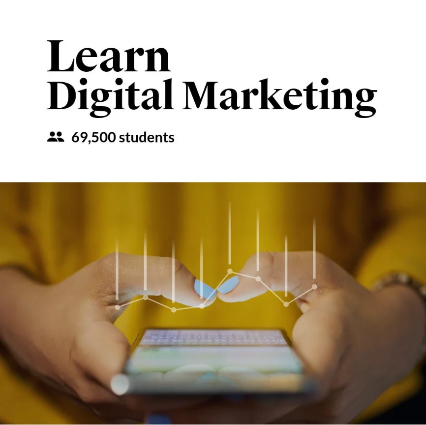 Learn Digital Marketing — Split Screen Visual