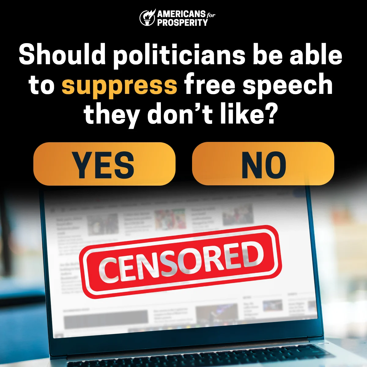 Americans for Prosperity — Question-Based Engagement Layout