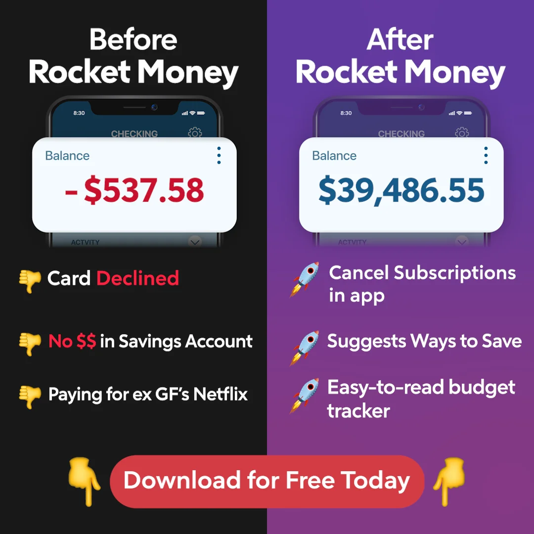 Rocket Money — Before/After Problem-Solution Split